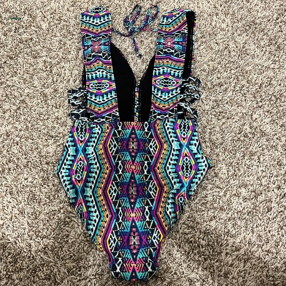 aztec print one piece swimsuit - Picture 2 of 2